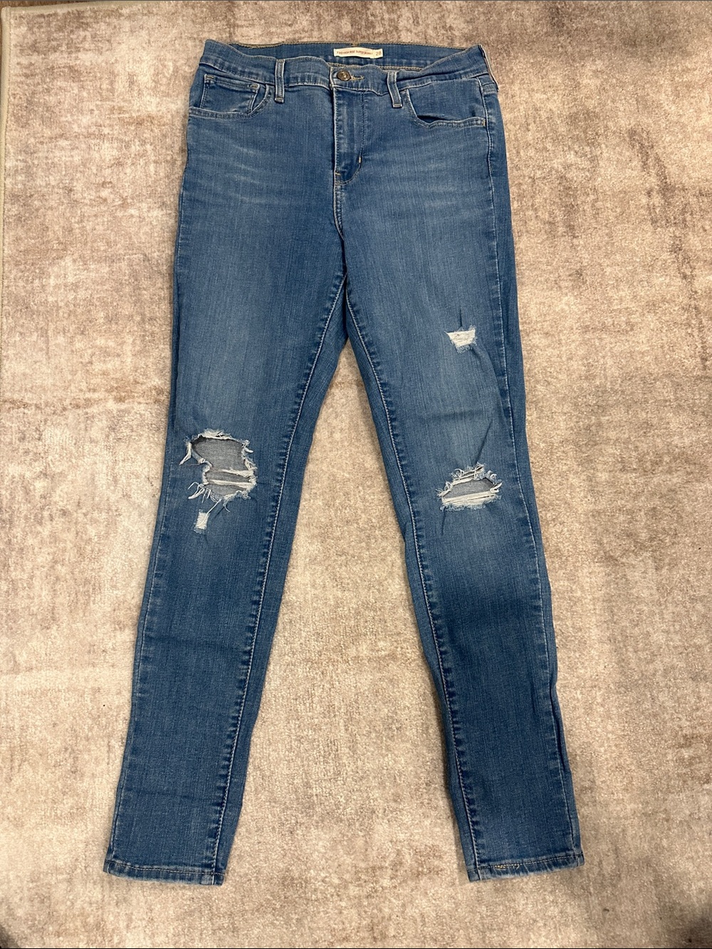 720 High Rise Super Skinny Women’s Distressed Skinny Jeans - Blue